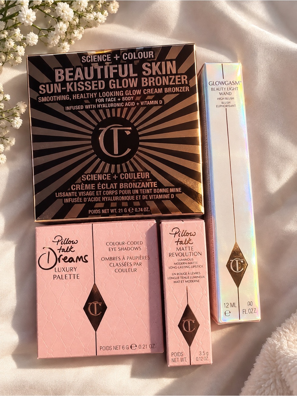 Charlotte Tilbury Makeup Set — Bronzer, Eyeshadow, Lip, and Blush